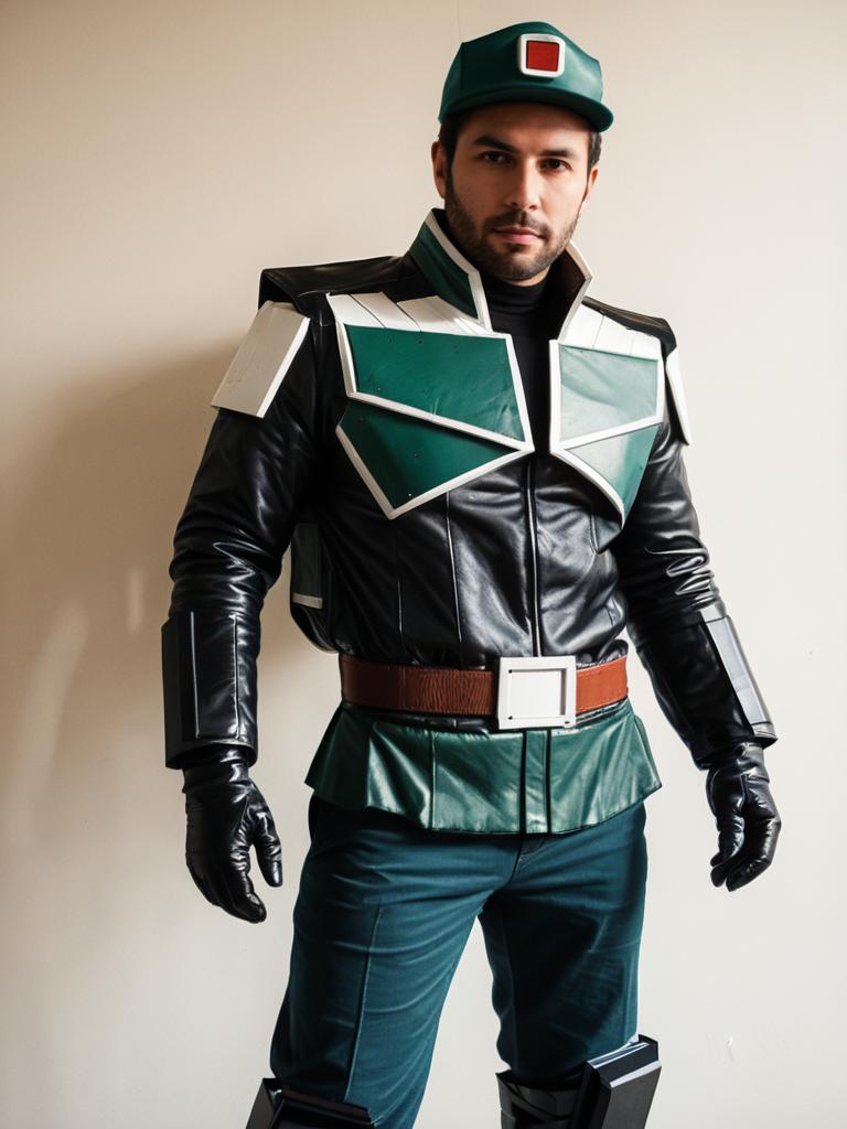 Man Cosplay Wearing Streetwise G1 Costume Realistic Photo