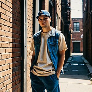Young Man in Urban Alleyway