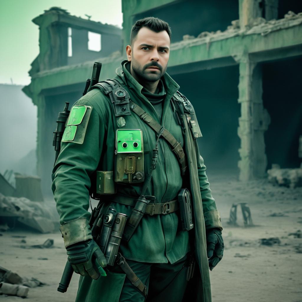 Rugged Man in Military Outfit - Post-Apocalyptic Survival