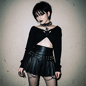 Gothic Alternative Woman in Edgy Fashion