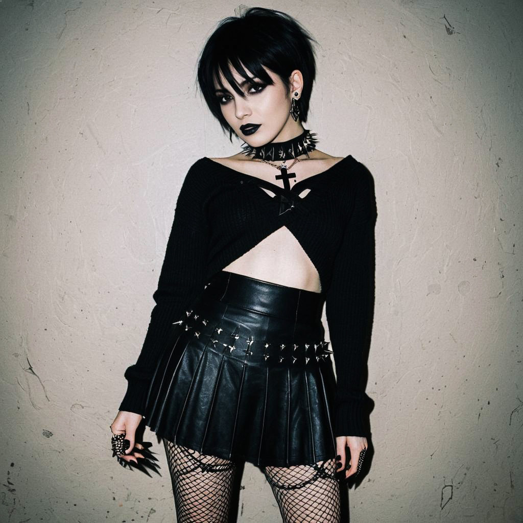 Gothic Alternative Woman in Edgy Fashion Gothic Alternative Woman in Edgy Fashion