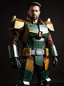 Man in Realistic Brawn G1 Costume Cosplay