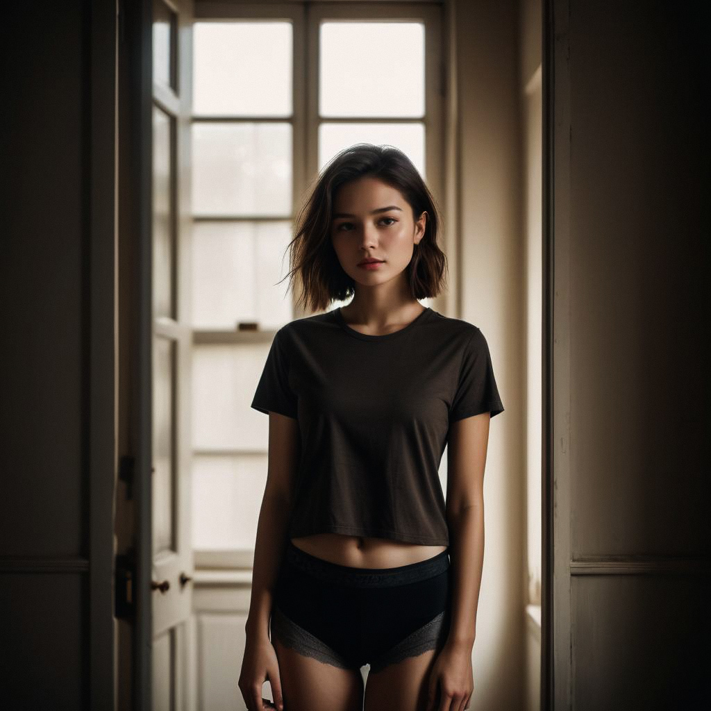 Young Woman in Intimate Setting