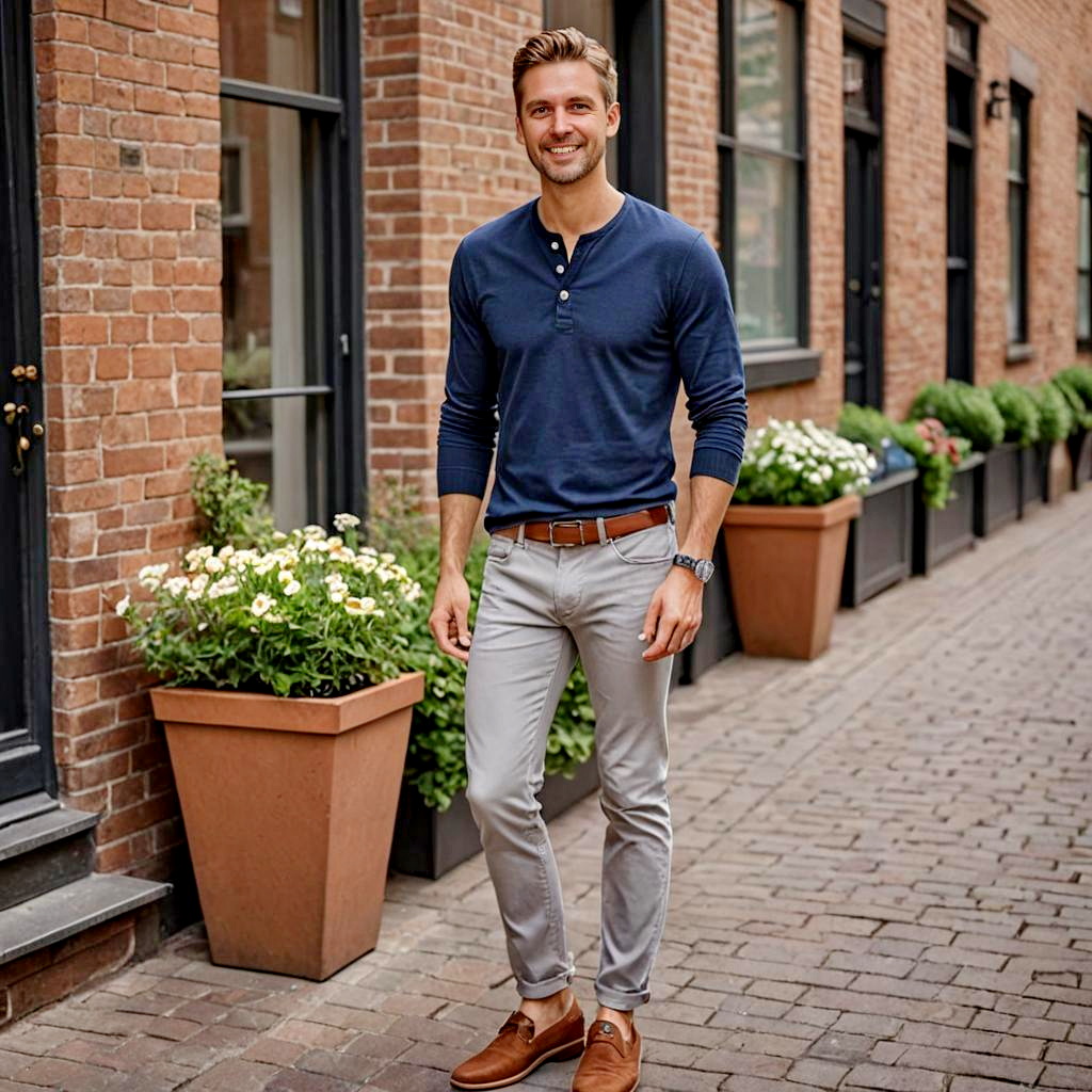 Confident Man in Stylish Urban Fashion