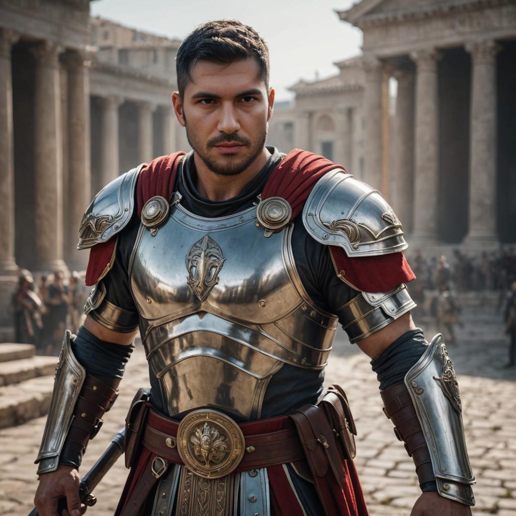 Roman Soldier Superhero Portrait