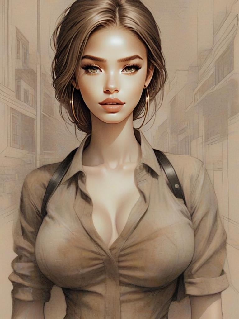 Confident Woman in Urban Setting Confident Woman in Urban Setting
