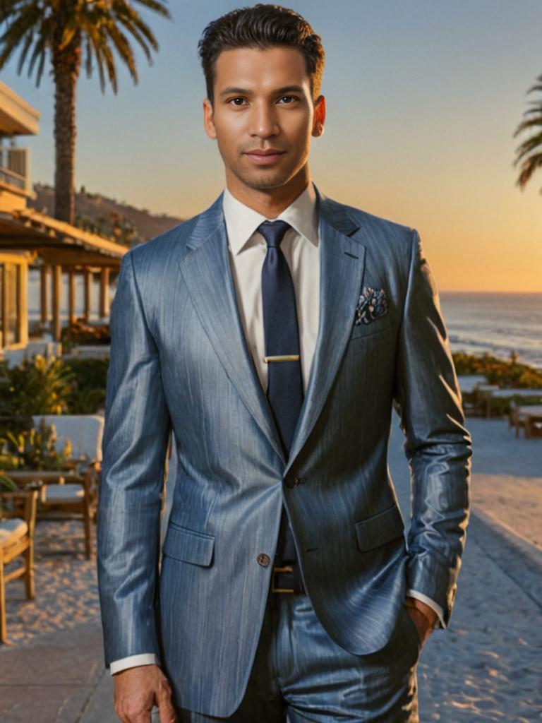 Sophisticated Man in California Cocktail Attire