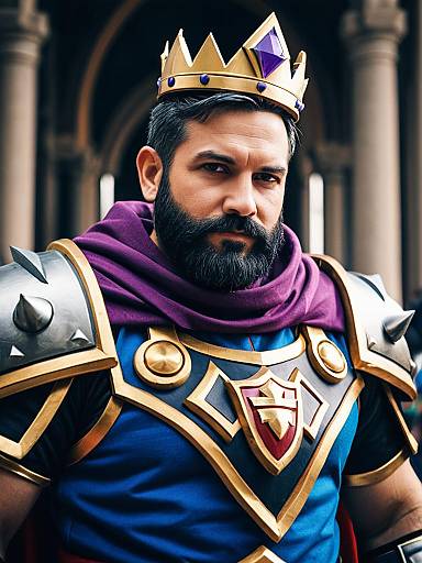 Cosplay Festival Portrait of Man in Clash Royale King Costume