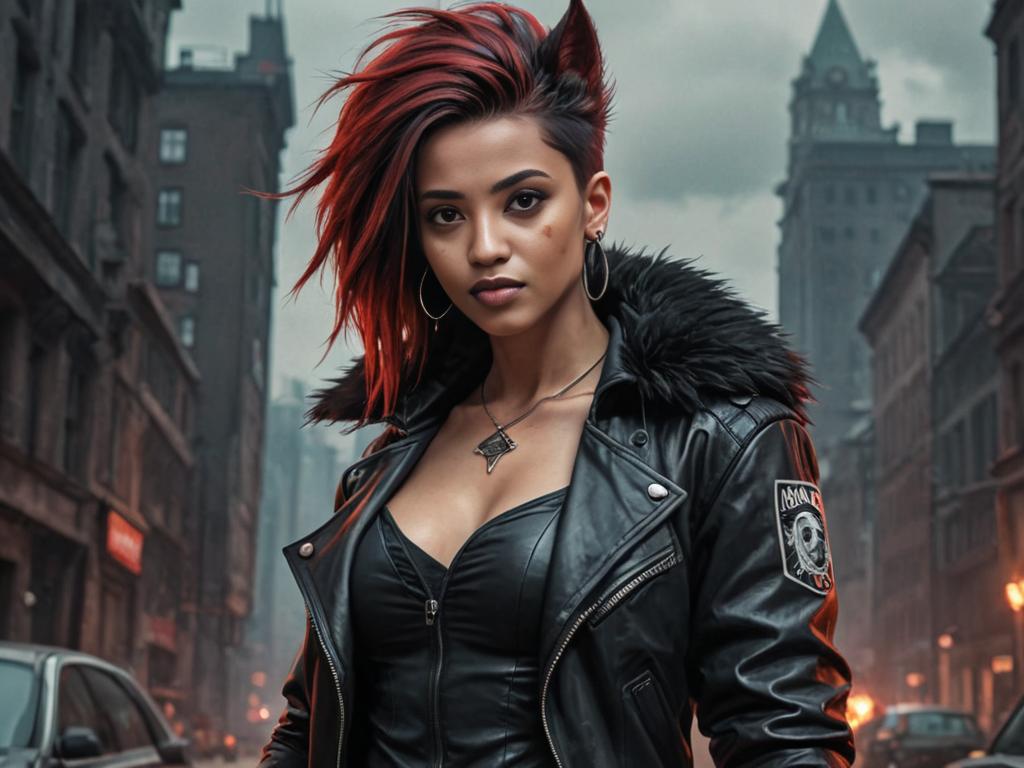 Punk Female Werewolf in Urban Fantasy