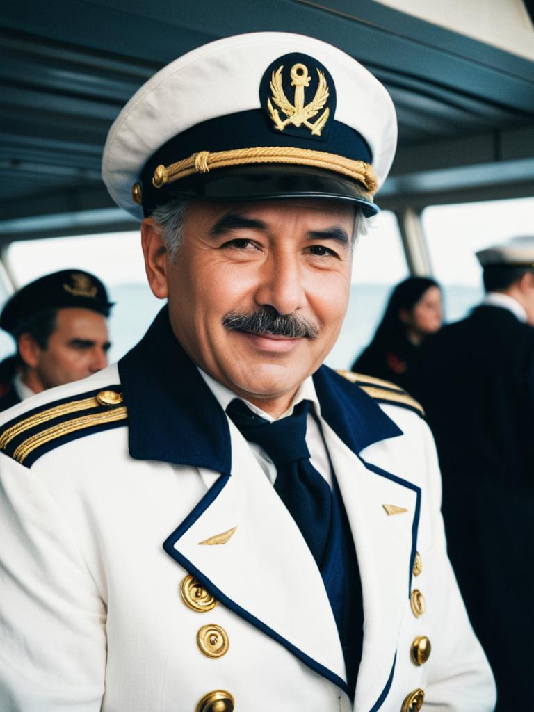 Man in Ship Captain Costume at Themed Cosplay Event
