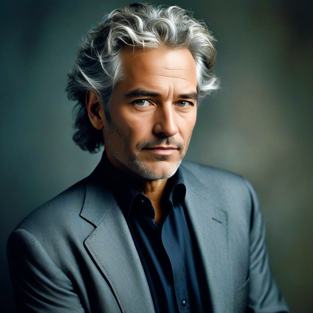 Confident Middle-Aged Man in Tailored Suit Confident Middle-Aged Man in Tailored Suit