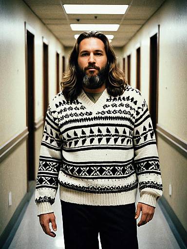 Man Wearing The Big Lebowski The Dude Sweater Costume