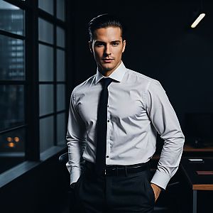 Confident Man in Modern Office