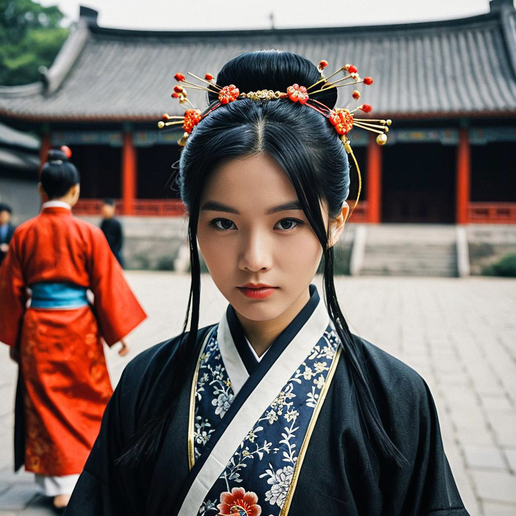 Young Asian Woman in Traditional Chinese Costume