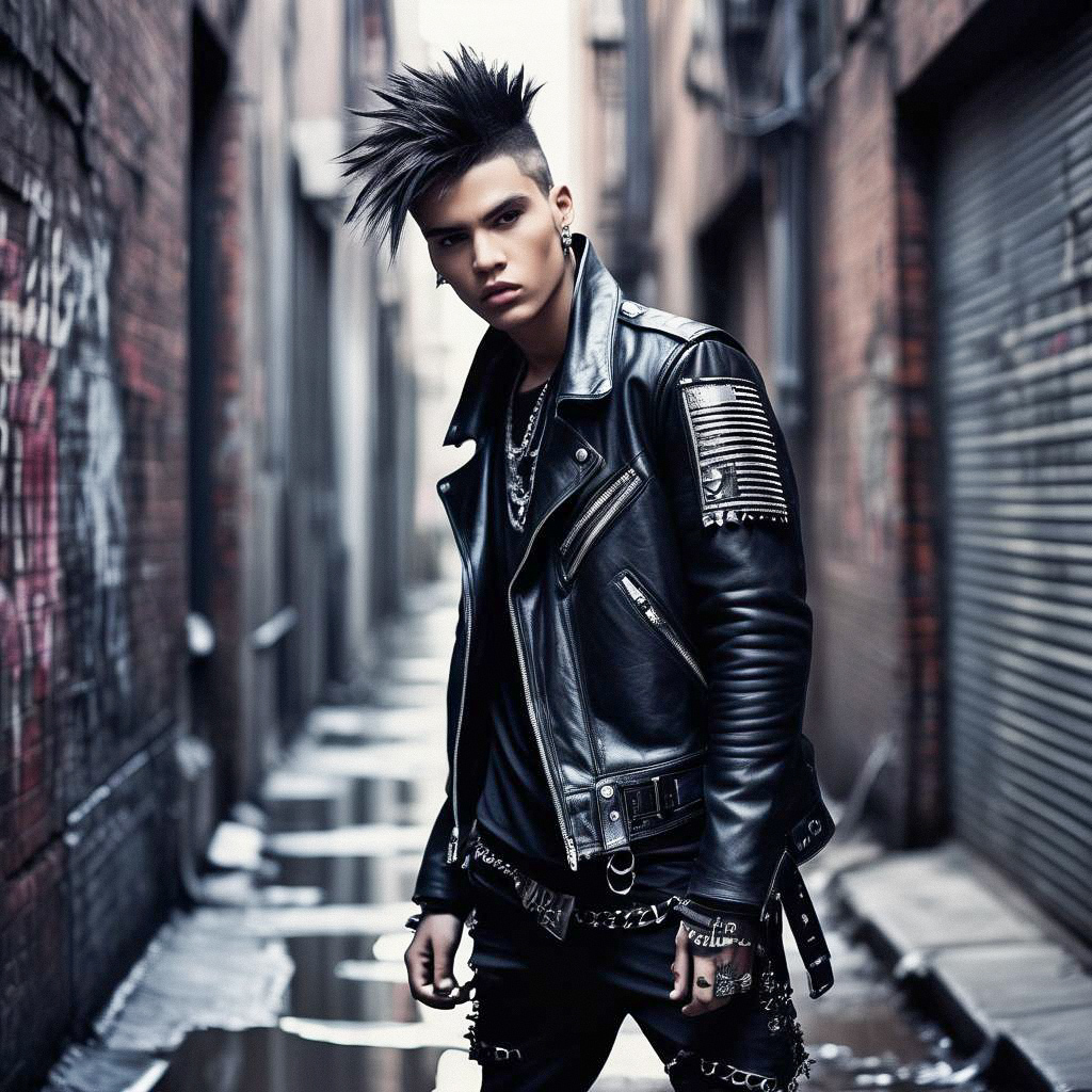 Confident Young Man in Edgy Urban Alley Confident Young Man in Edgy Urban Alley
