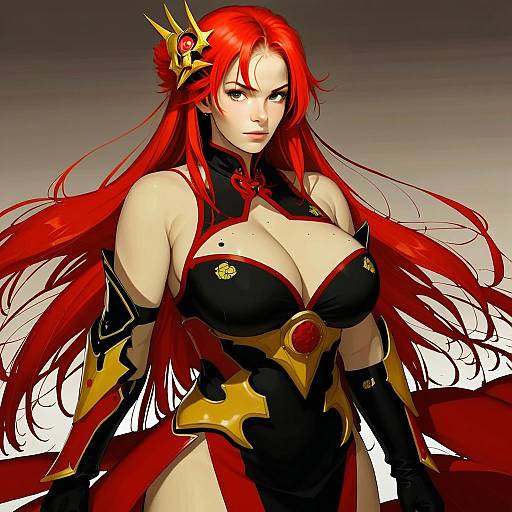 Murata Himeko Vermillion Knight Anime Character Illustration