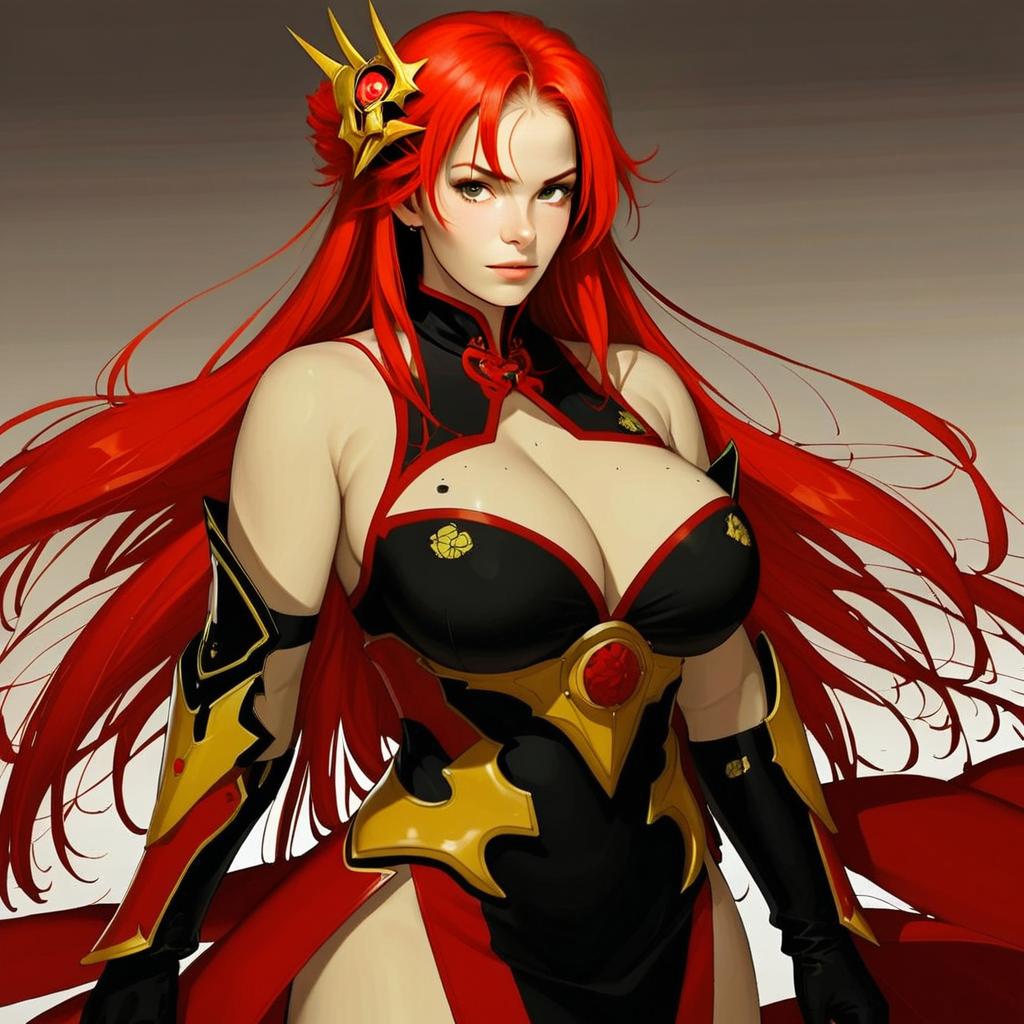 Murata Himeko Vermillion Knight Anime Character Illustration
