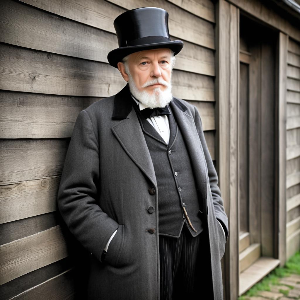 Distinguished Older Man in Vintage Formal Attire