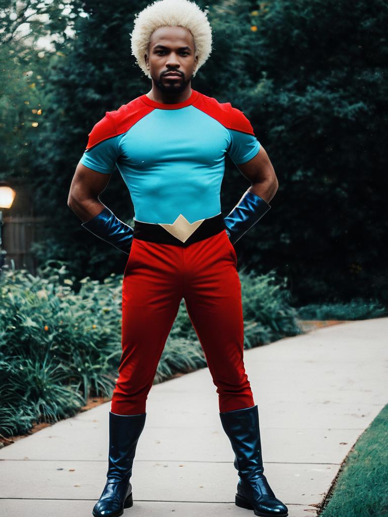 Man in Realistic Aqualad Garth Cosplay Costume Outdoor Photo