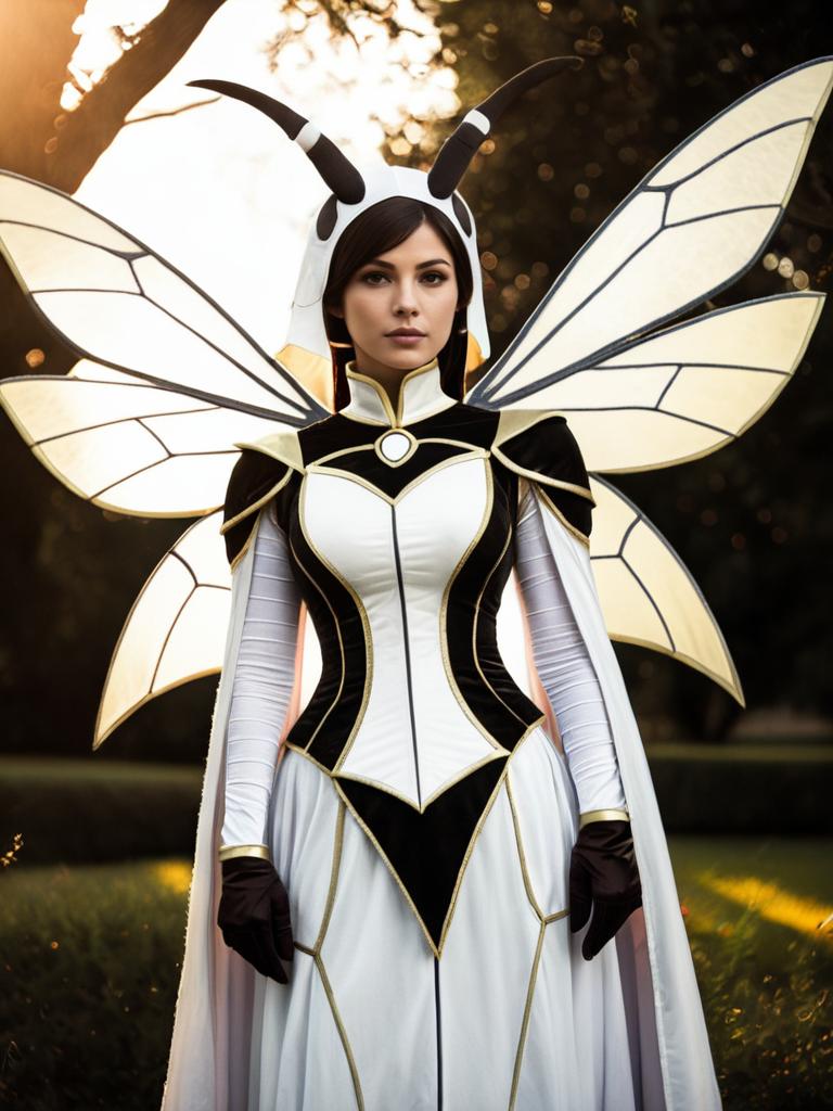 Realistic Pheromosa Cosplay Costume by Woman with Wings and Antennae Realistic Pheromosa Cosplay Costume by Woman with Wings and Antennae