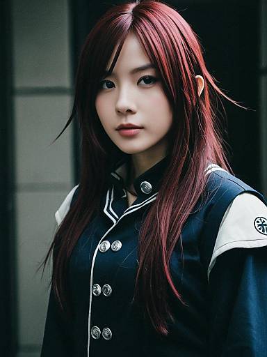 Photorealistic Woman in Anya Forger Cosplay from Anime Portrait