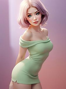 Stylized Digital Portrait of a Young Woman
