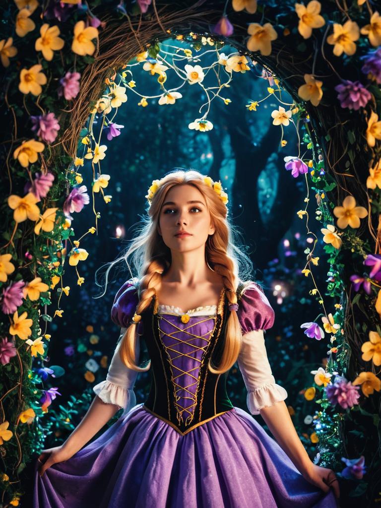 Fantasy Woman in Floral Archway