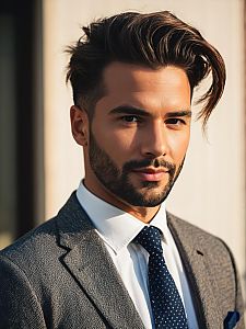 Man in Summer Professional Outfit Close Up Detailed Headshot
