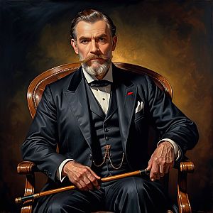 Distinguished Older Man in Elegant Suit