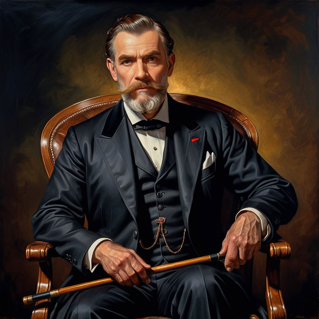 Distinguished Older Man in Elegant Suit