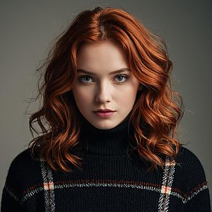 Portrait of Young Woman with Red Hair