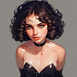 Portrait of a Confident Young Woman with Green Eyes