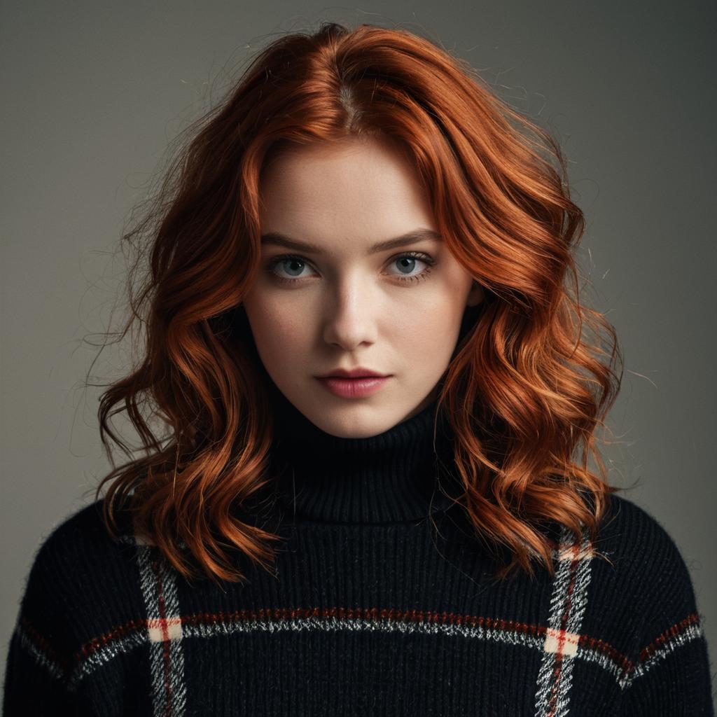 Portrait of Young Woman with Red Hair