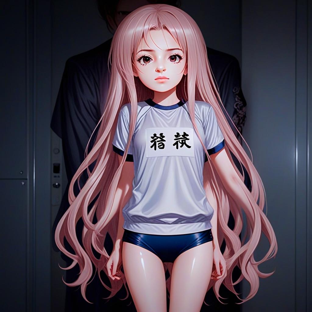 Hakamada Hinata Anime Style Digital Illustration with Long Pink Hair