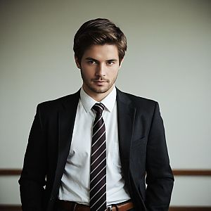 Confident Young Man in Smart Business Attire