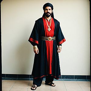 Man in Traditional Middle Eastern Attire