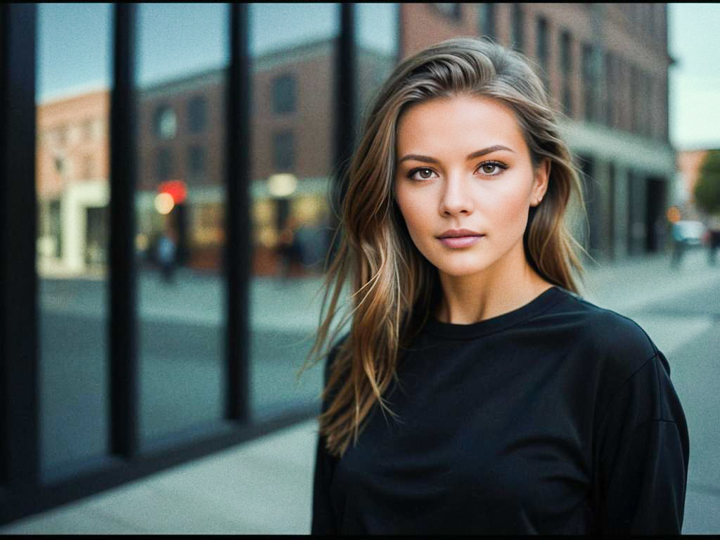 Confident Young Woman in Urban Setting