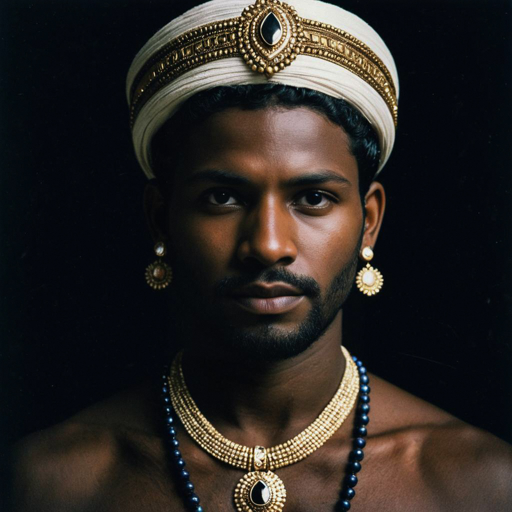 Maharashtrian Man in Traditional Costume with Jewelry