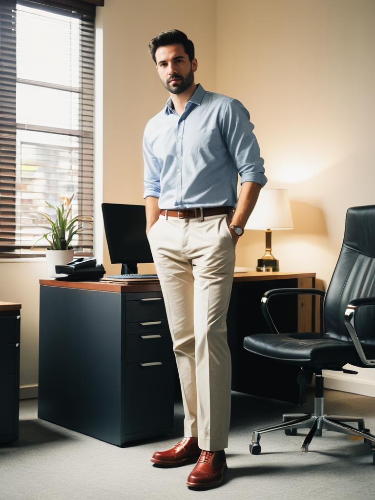 Man in Summer Professional Outfit Casual Office Fashion