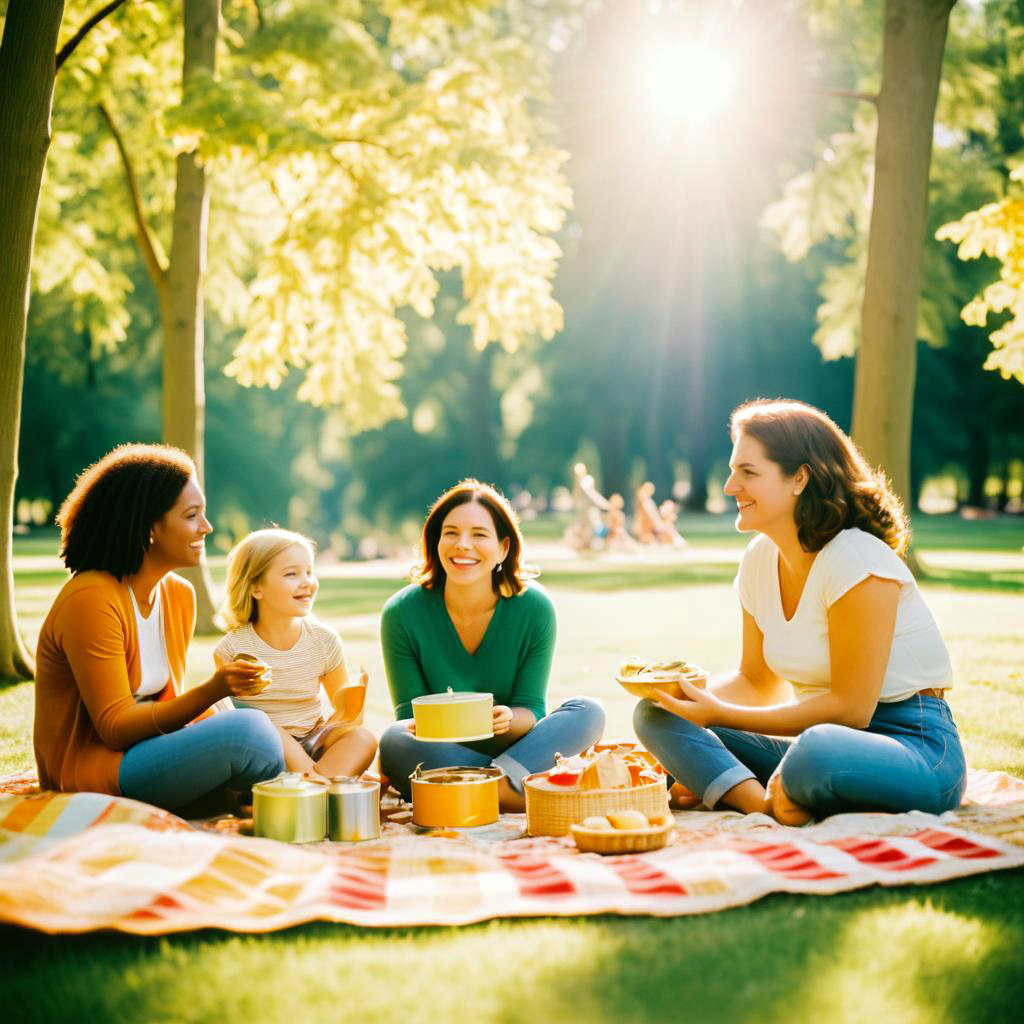 Joyful Picnic in a Sunny Park