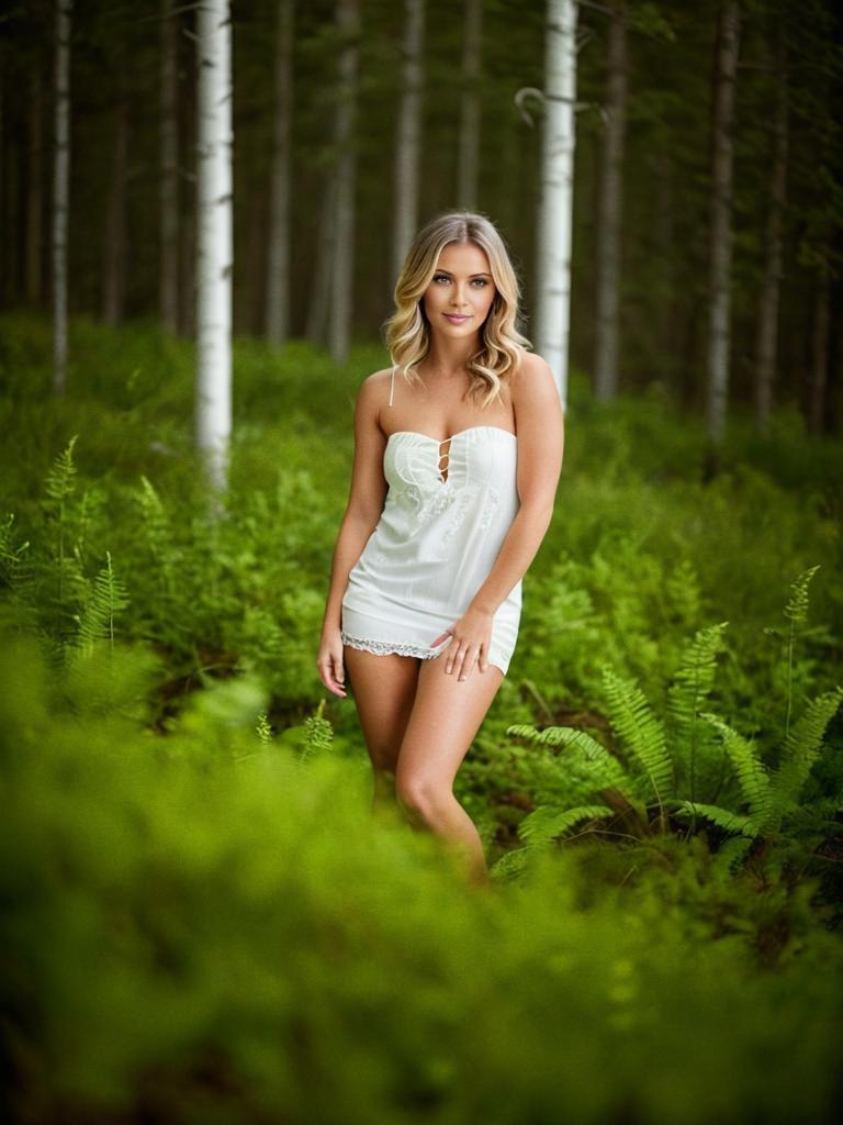 Serene Young Woman in Nature