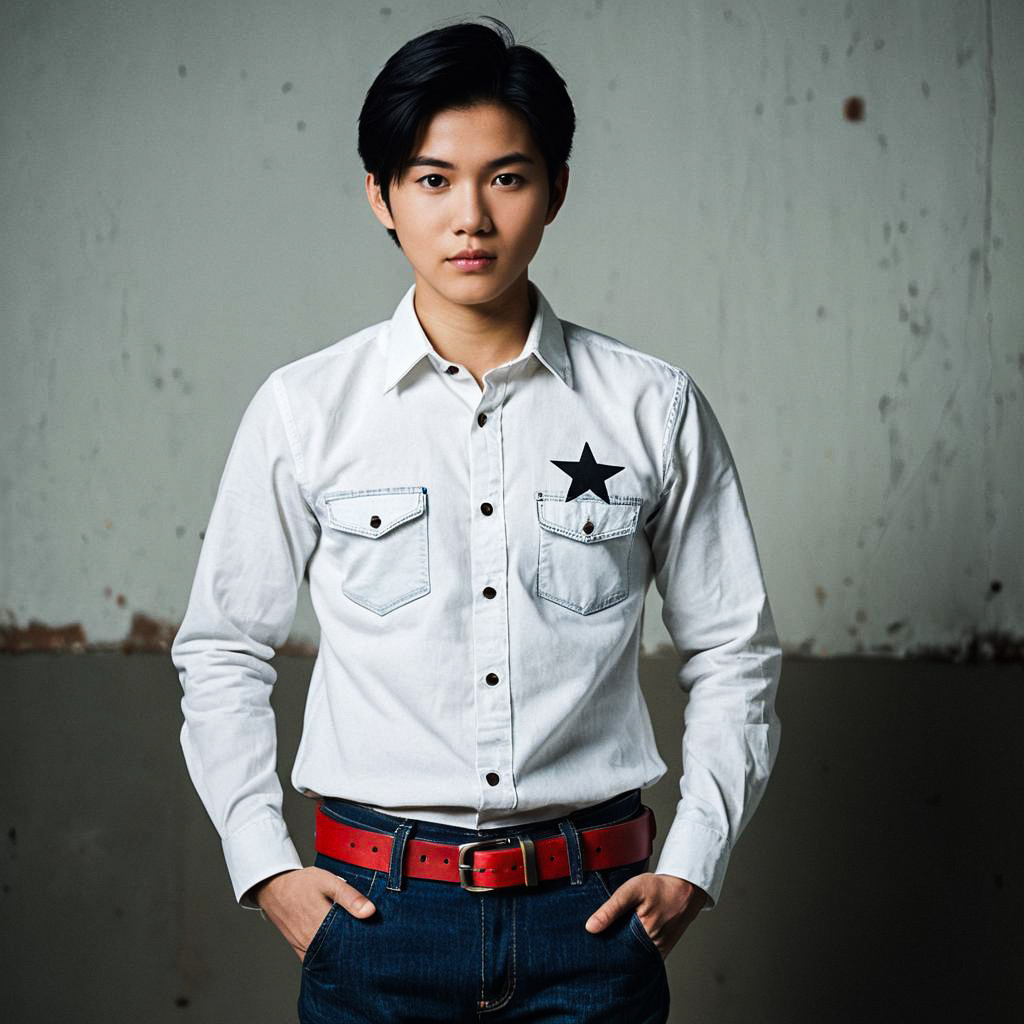 Young man in stylish outfit against gray background Young man in stylish outfit against gray background