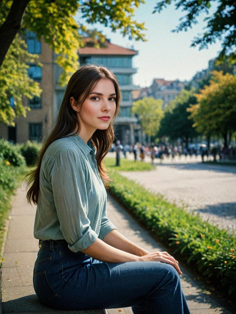 Serene Woman in Nature