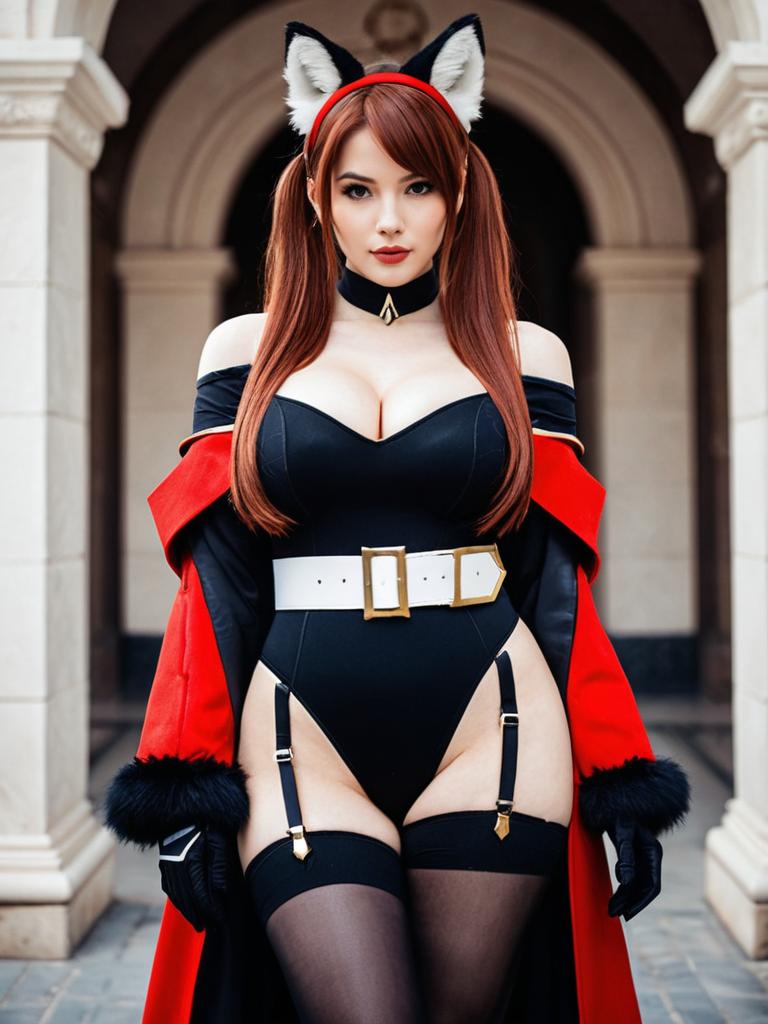 Angelina Distinguished Visitor Arknights Cosplay Woman Fox Ears Costume