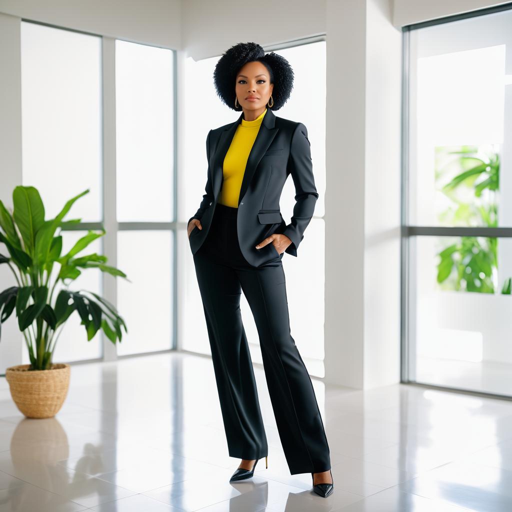 Confident Businesswoman in Stylish Suit