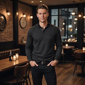 Confident Man in Stylish Interior