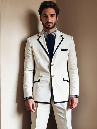Man in White Suit Cosplay Wearing Tony Cipriani Costume