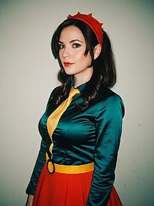 Realistic Woman Cosplay Costume of Candace Flynn from Phineas and Ferb