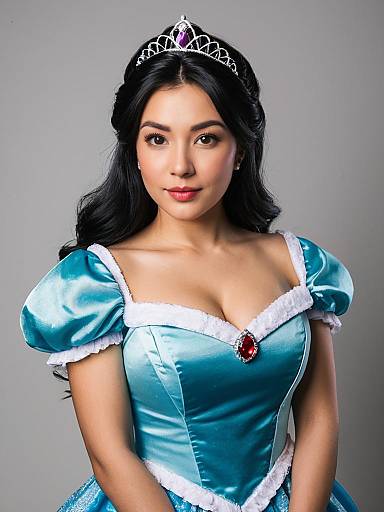 Woman in Disney Princess Dress Costume Professional Cosplay Studio