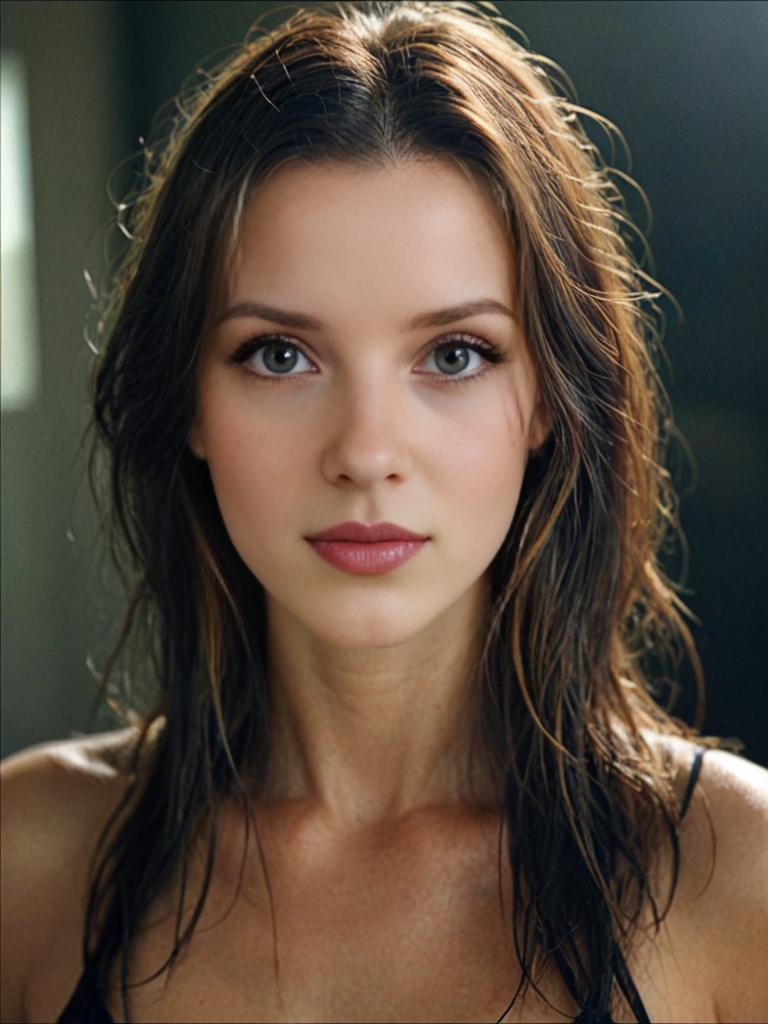 Serene Portrait of a Woman with Wet Hair